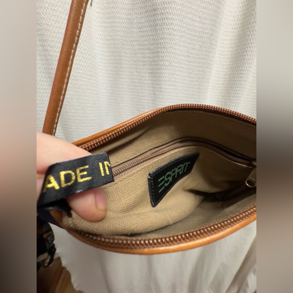 Vintage Esprit crossbody bag blue and leather - Picture 5 of 6